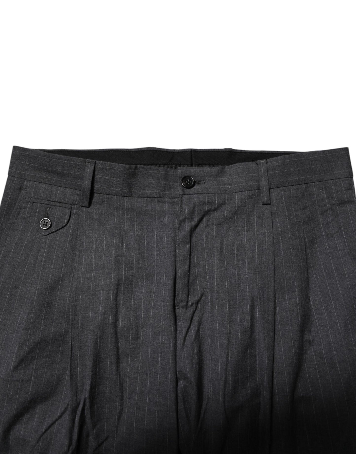 Pantalon habillé Dolce & Gabbana en coton rayé gris
