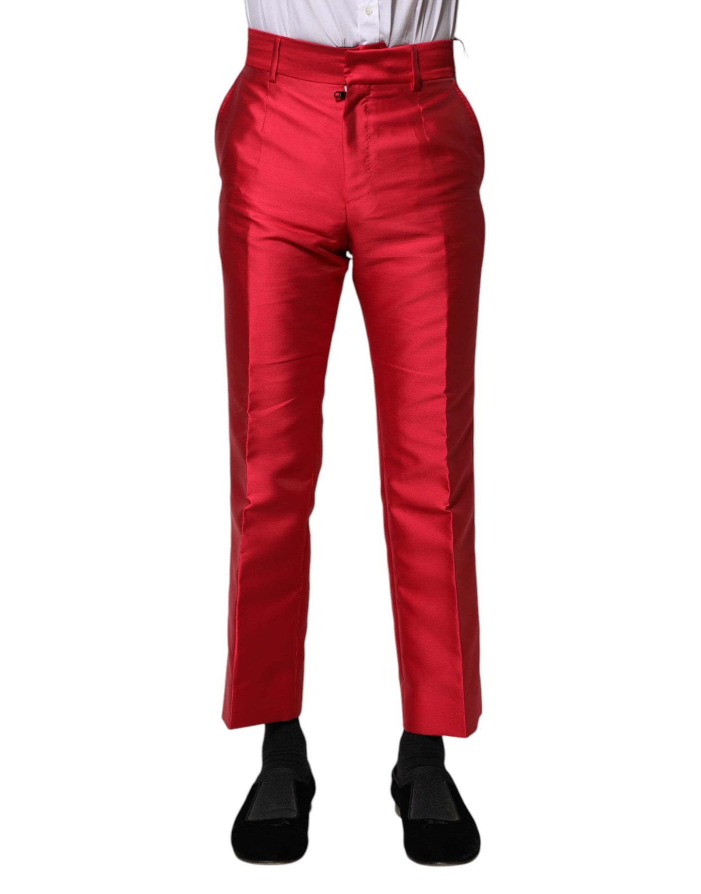 Pantalon Capri Rouge en Polyester Dolce & Gabbana