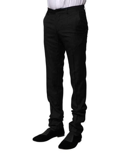 Pantalones de traje slim para hombre Dolce & Gabbana de lana negros
