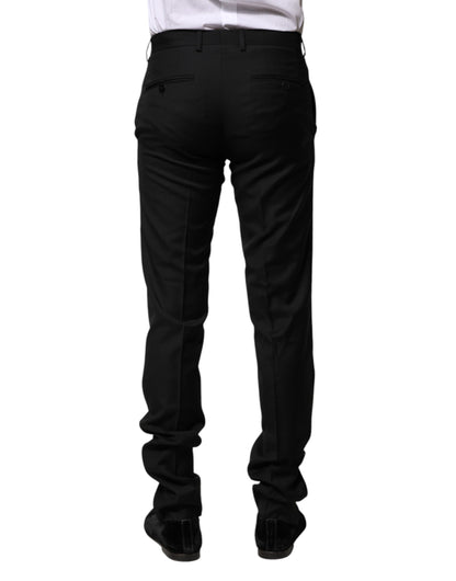 Pantalones de traje slim para hombre Dolce & Gabbana de lana negros