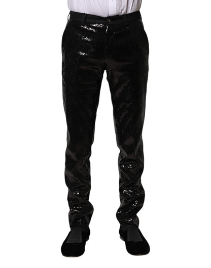 Pantalones negros con lentejuelas de Dolce & Gabbana