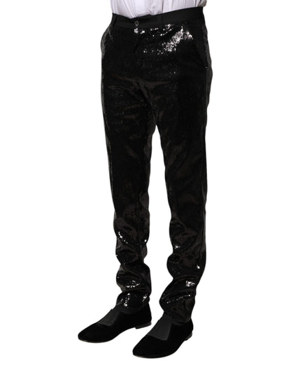 Pantalones negros con lentejuelas de Dolce & Gabbana