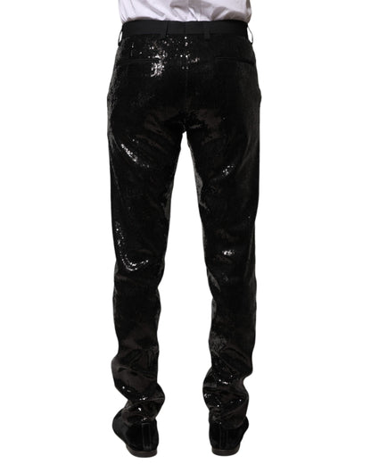 Pantalones negros con lentejuelas de Dolce & Gabbana