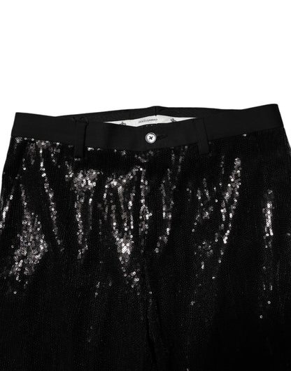 Pantalones negros con lentejuelas de Dolce & Gabbana