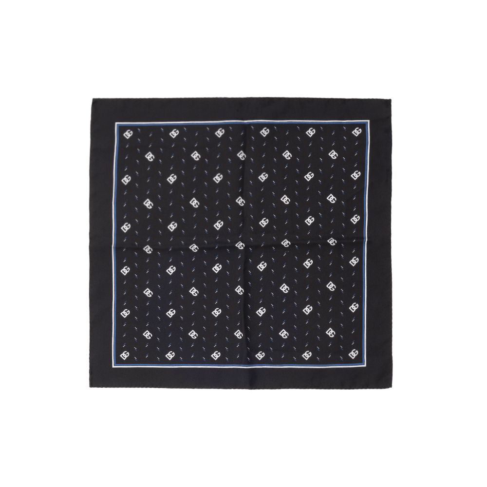 Pañuelo de bolsillo de seda negro Dolce & Gabbana
