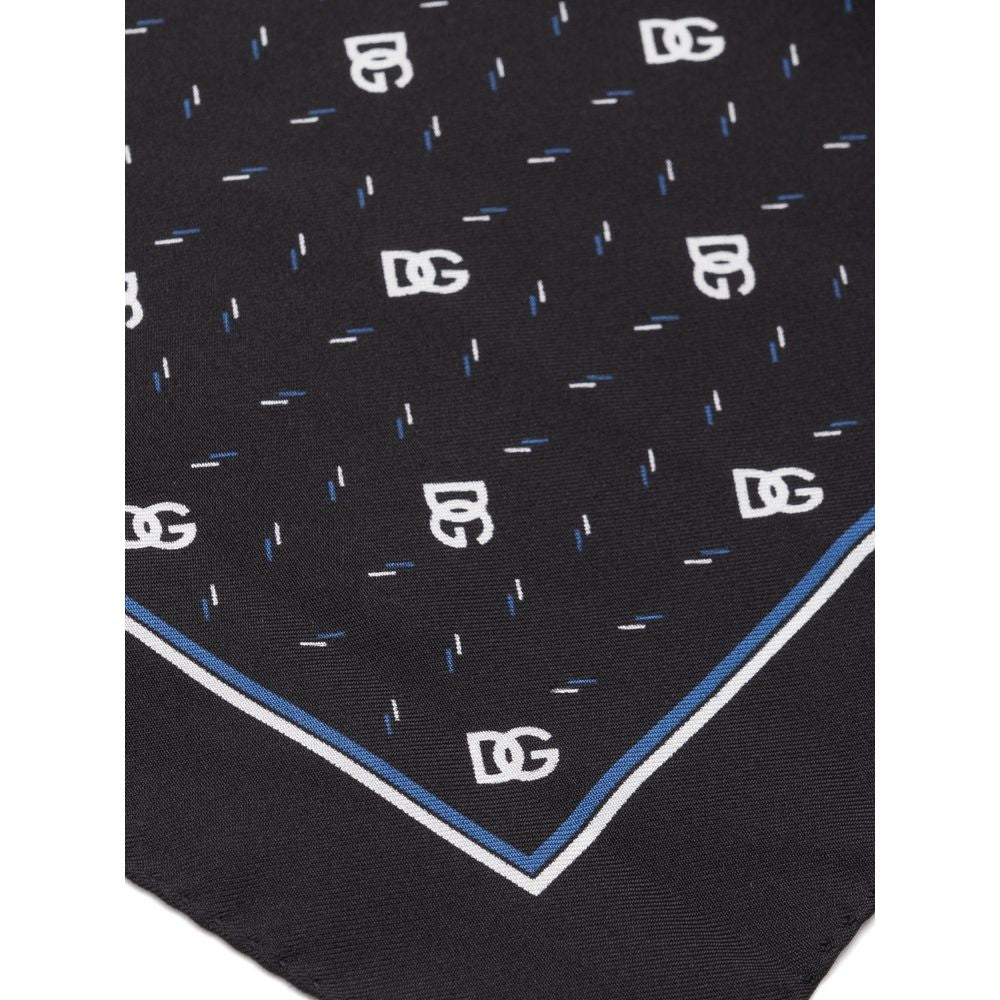 Pañuelo de bolsillo de seda negro Dolce & Gabbana
