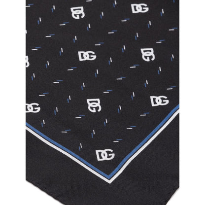 Pañuelo de bolsillo de seda negro Dolce & Gabbana