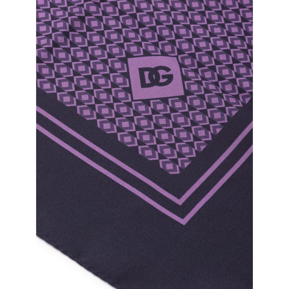 Pañuelo de bolsillo de seda morado Dolce & Gabbana