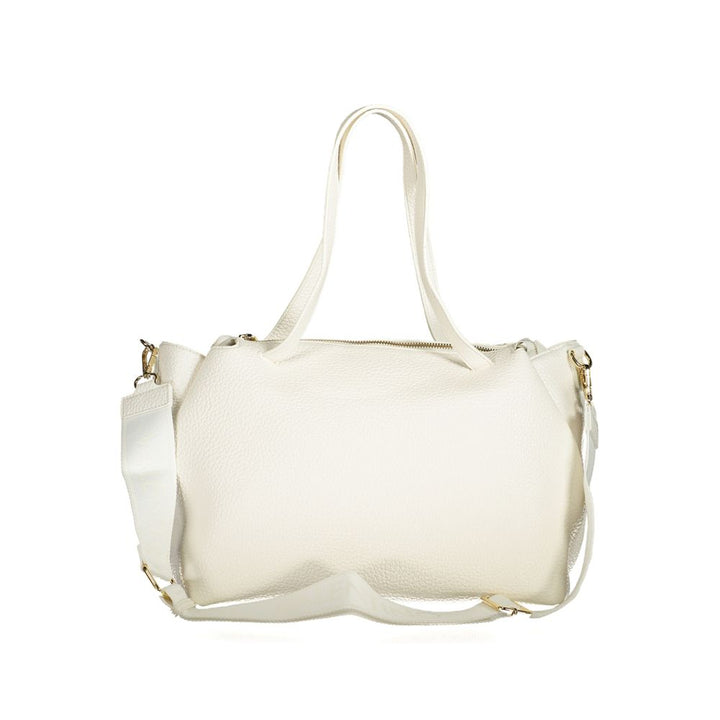 Mario Valentino Bianco Polyurethane Women's Bag with Handles and Internal Pocket