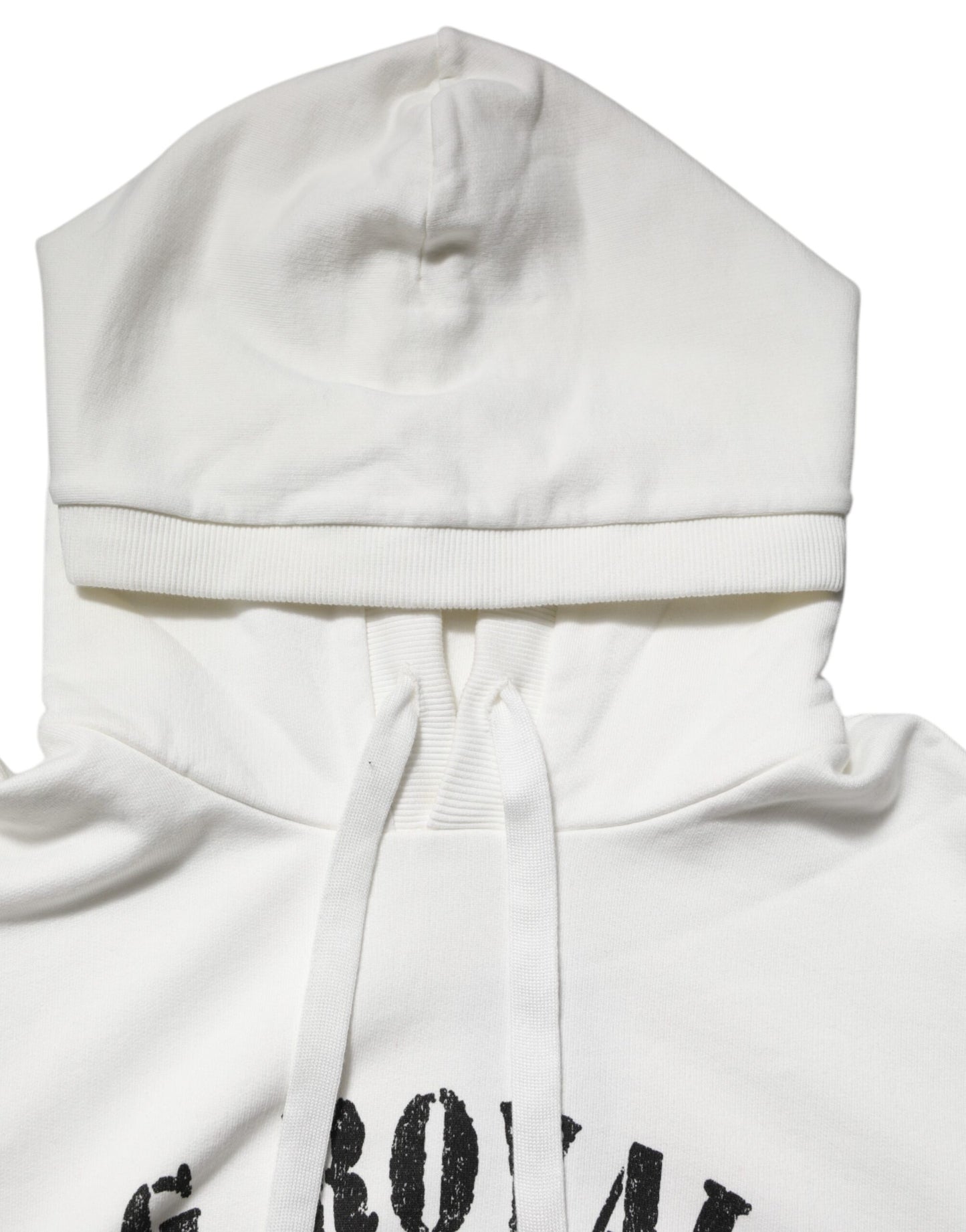 Sweat à capuche Dolce & Gabbana en coton blanc avec imprimé DG ROYAL