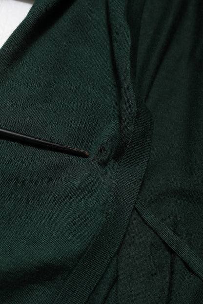 Dolce & Gabbana Dark Green Cashmere Silk Cardigan Sweater
