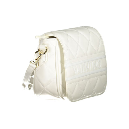 Mario Valentino Bianco Polyurethane Women's Bag with Adjustable Shoulder Strap