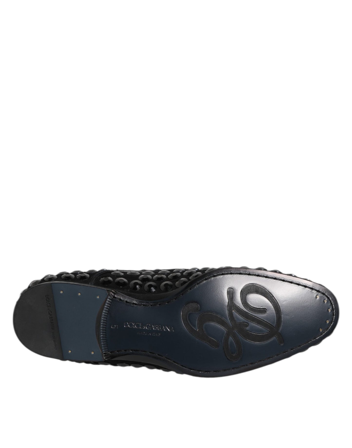 Zapatos de vestir Dolce & Gabbana Derby de ante negro con diamantes de imitación