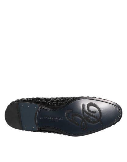 Zapatos de vestir Dolce & Gabbana Derby de ante negro con diamantes de imitación