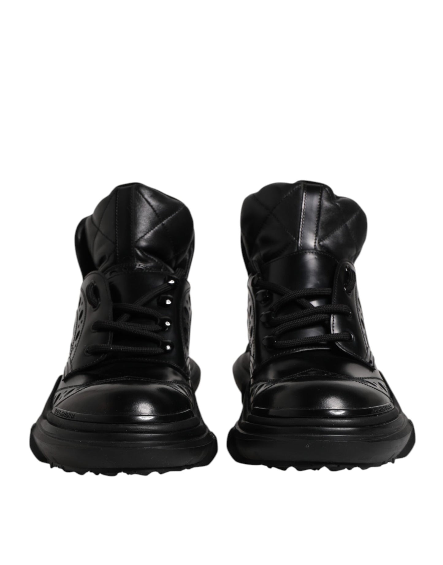 Dolce & Gabbana Bottines Décontractées en Cuir Noir pour Homme