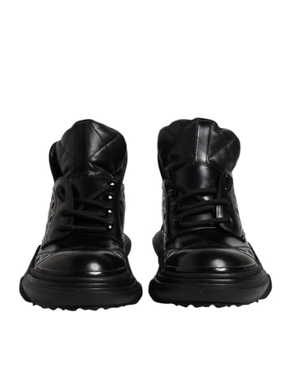 Dolce & Gabbana Bottines Décontractées en Cuir Noir pour Homme