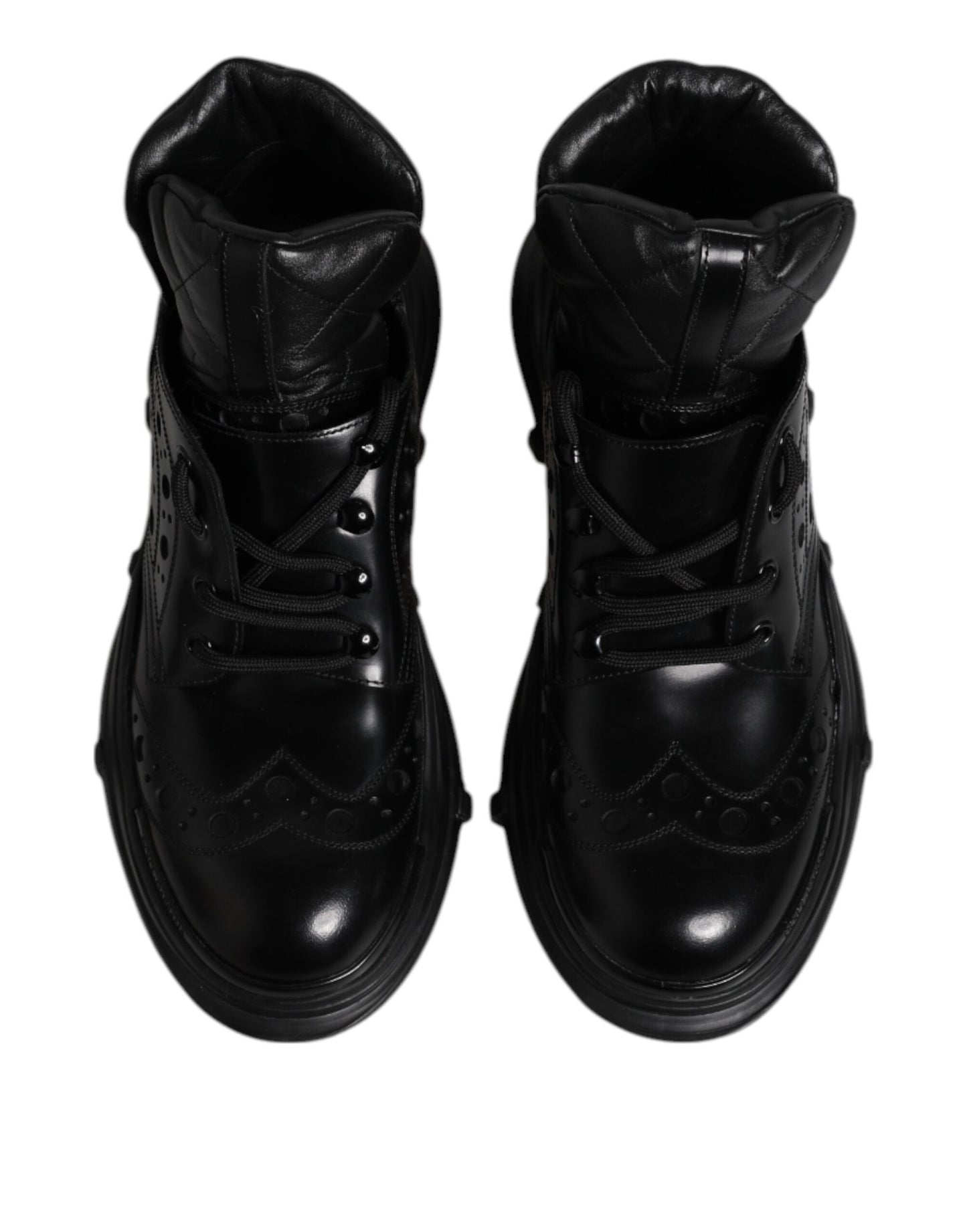 Dolce & Gabbana Bottines Décontractées en Cuir Noir pour Homme