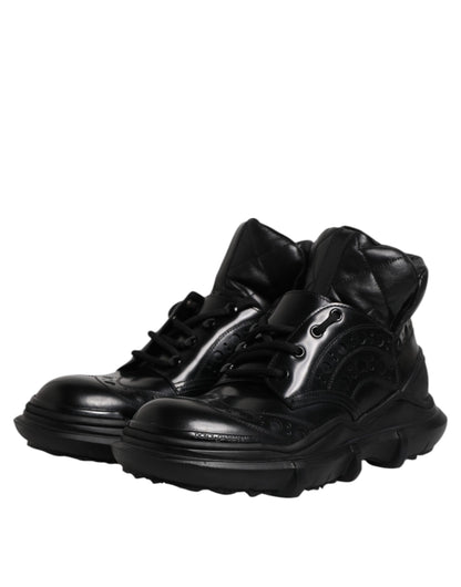 Dolce & Gabbana Bottines Décontractées en Cuir Noir pour Homme