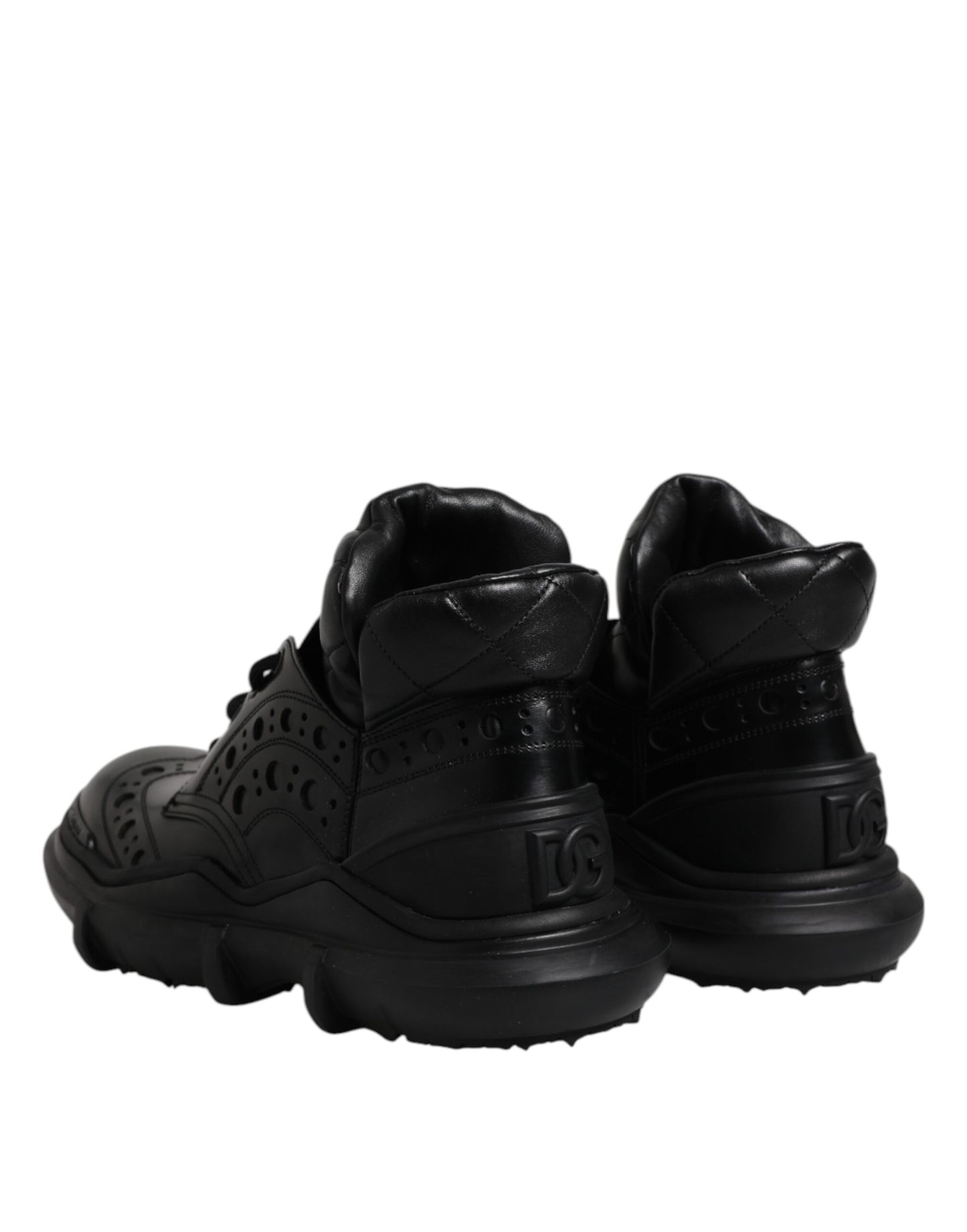 Dolce & Gabbana Bottines Décontractées en Cuir Noir pour Homme