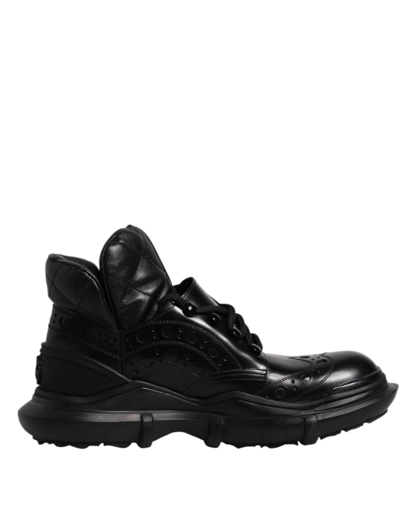 Dolce & Gabbana Bottines Décontractées en Cuir Noir pour Homme