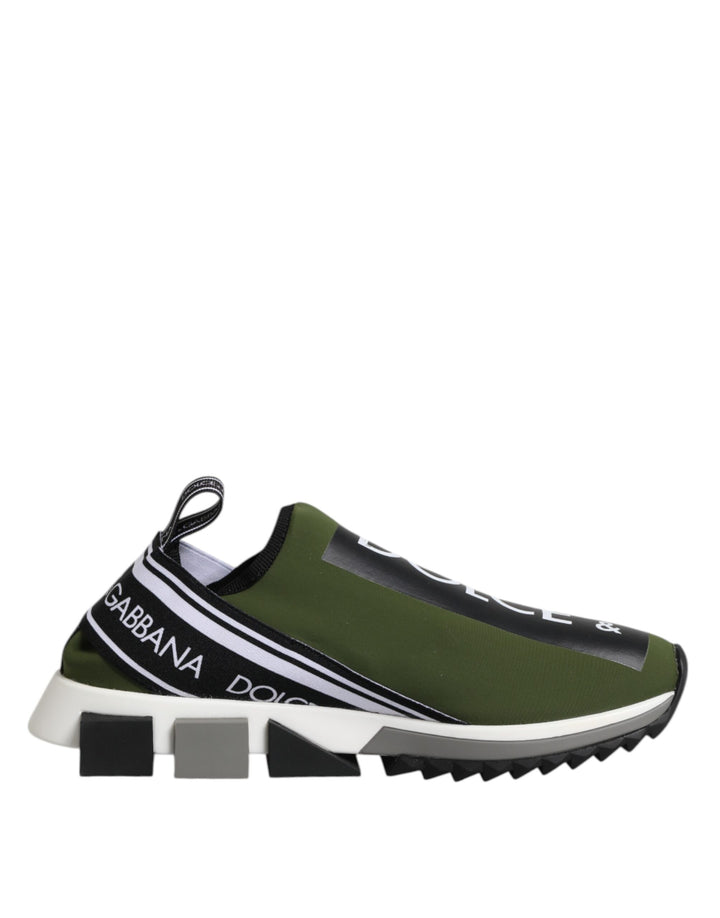 Zapatillas Dolce & Gabbana Sorrento Verde Negro sin Cordones