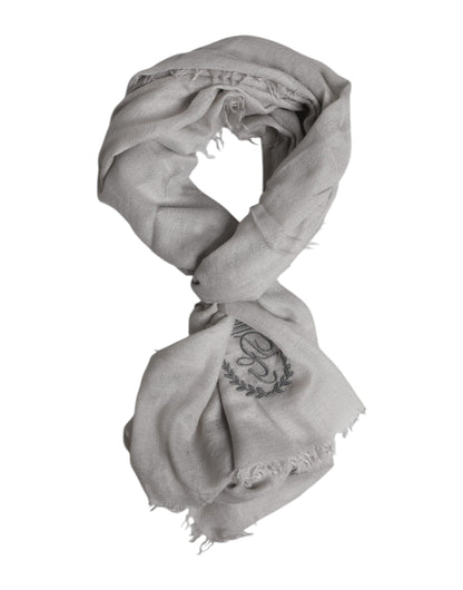 Écharpe, châle ou tour de cou Dolce & Gabbana gris avec couronne DG