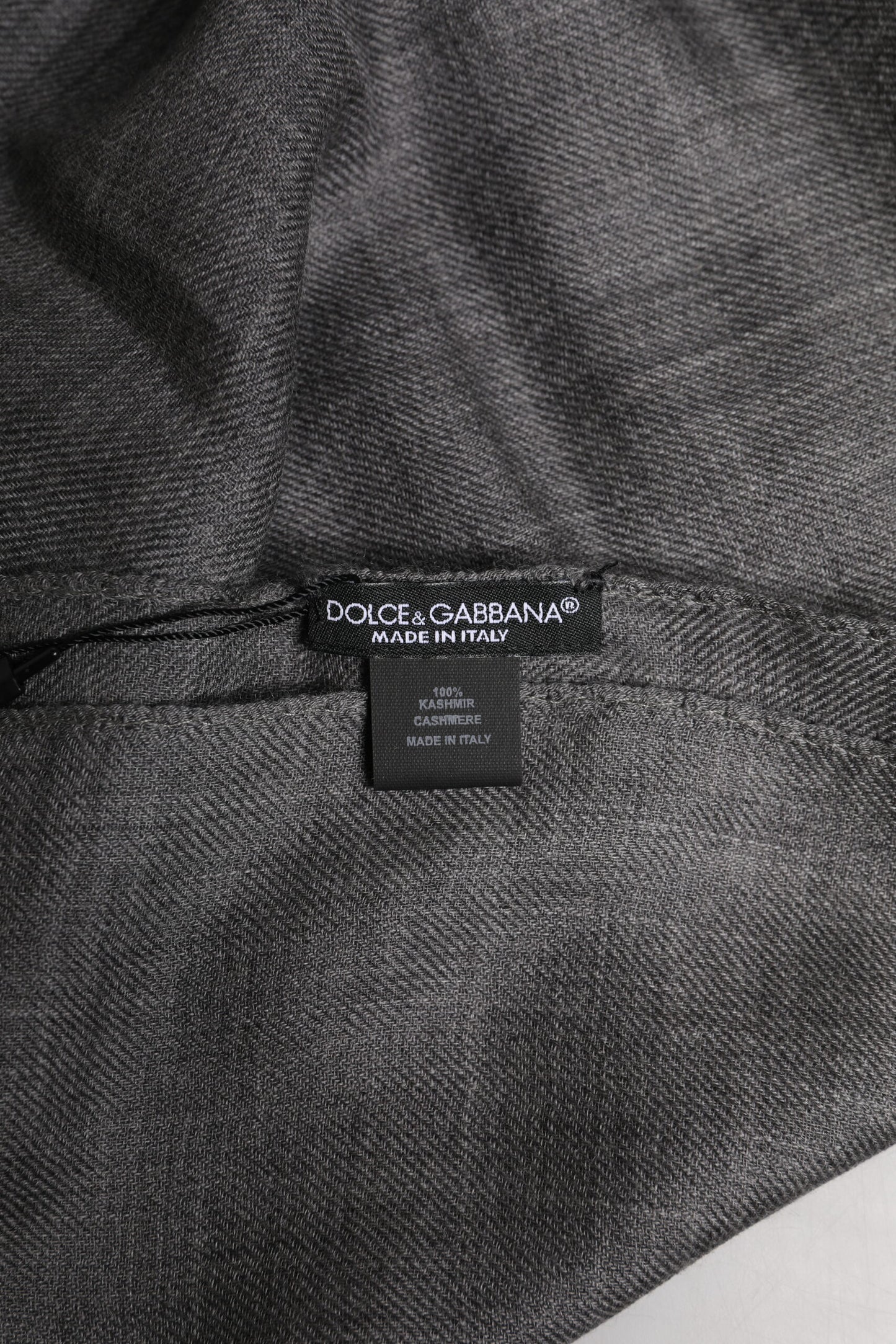 Dolce & Gabbana Gray Logo Print Neck Warmer Wrap Shawl Scarf