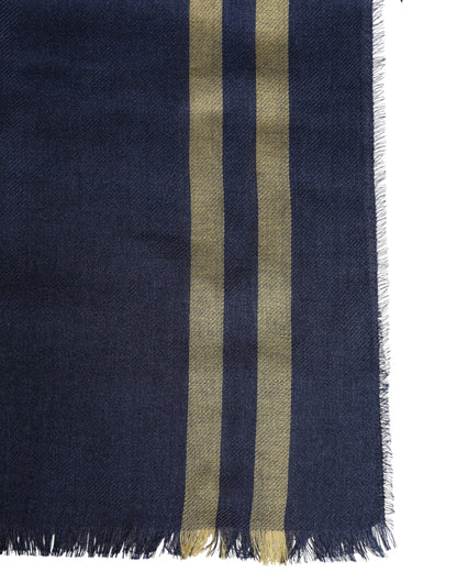 Dolce & Gabbana Blue Cashmere Neck Warmer Wrap Shawl Scarf