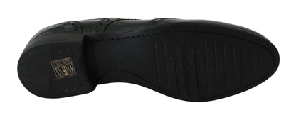 Chaussures Richelieu à lacets en cuir vert Dolce & Gabbana