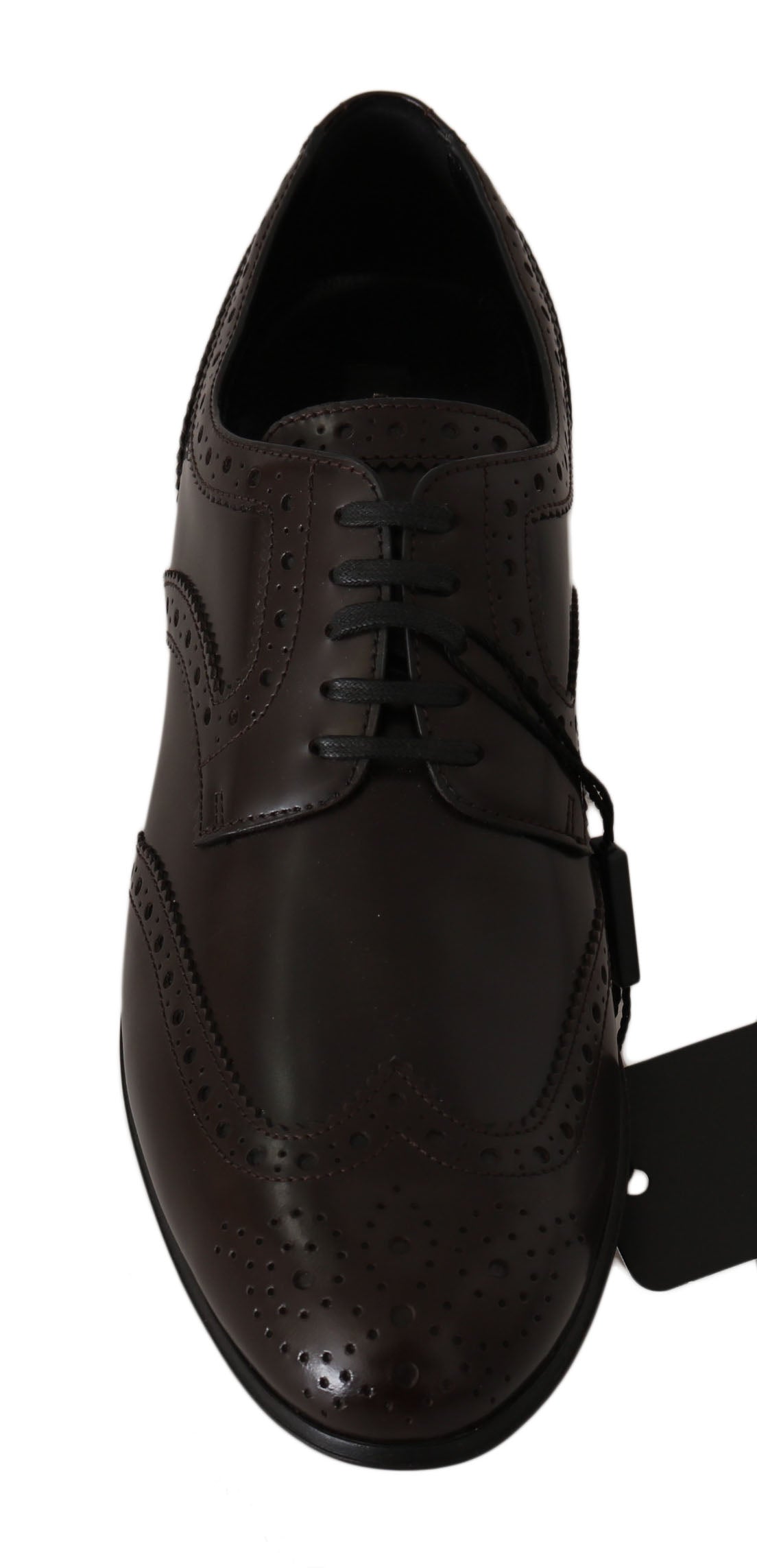 Chaussures richelieus Oxford marron en cuir Dolce & Gabbana