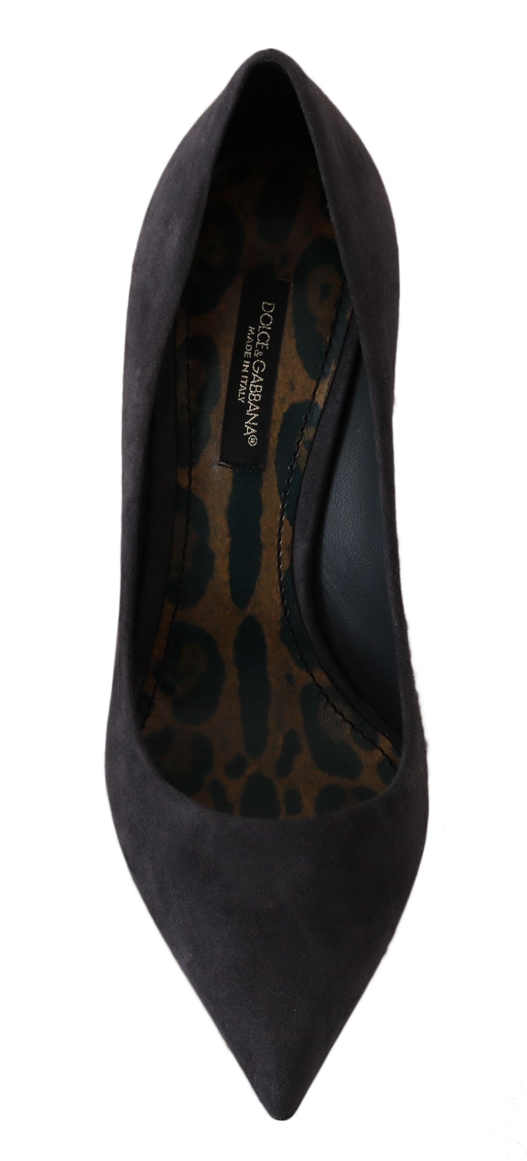Chaussures à talons aiguilles en cuir suédé gris Dolce & Gabbana