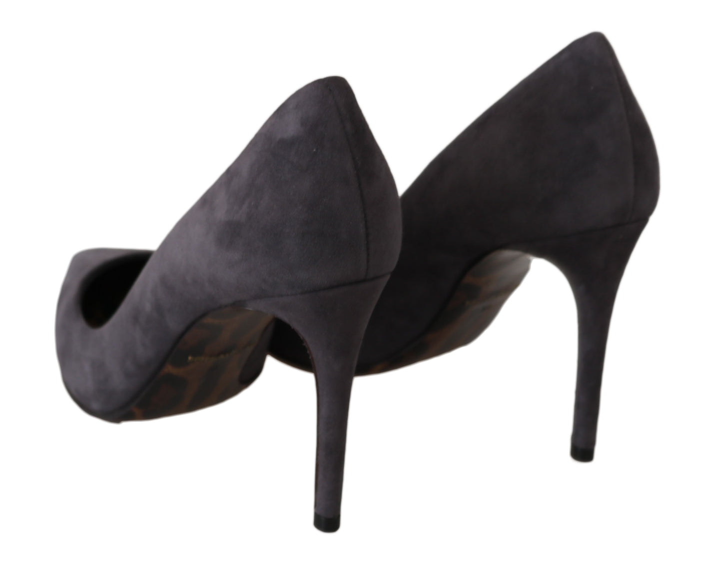 Chaussures à talons aiguilles en cuir suédé gris Dolce & Gabbana