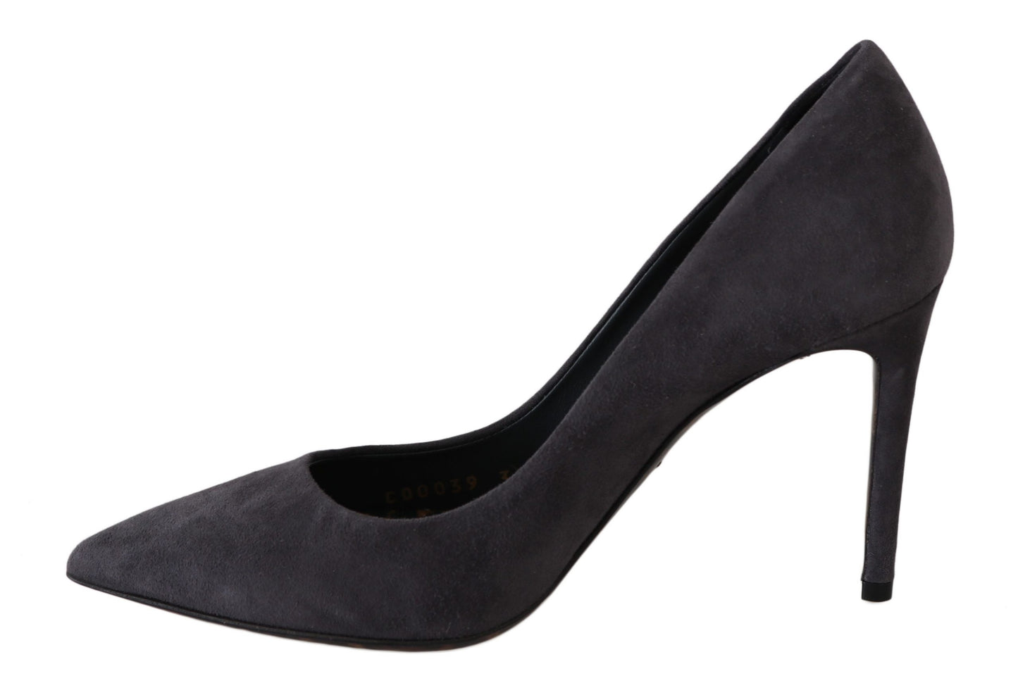 Chaussures à talons aiguilles en cuir suédé gris Dolce & Gabbana