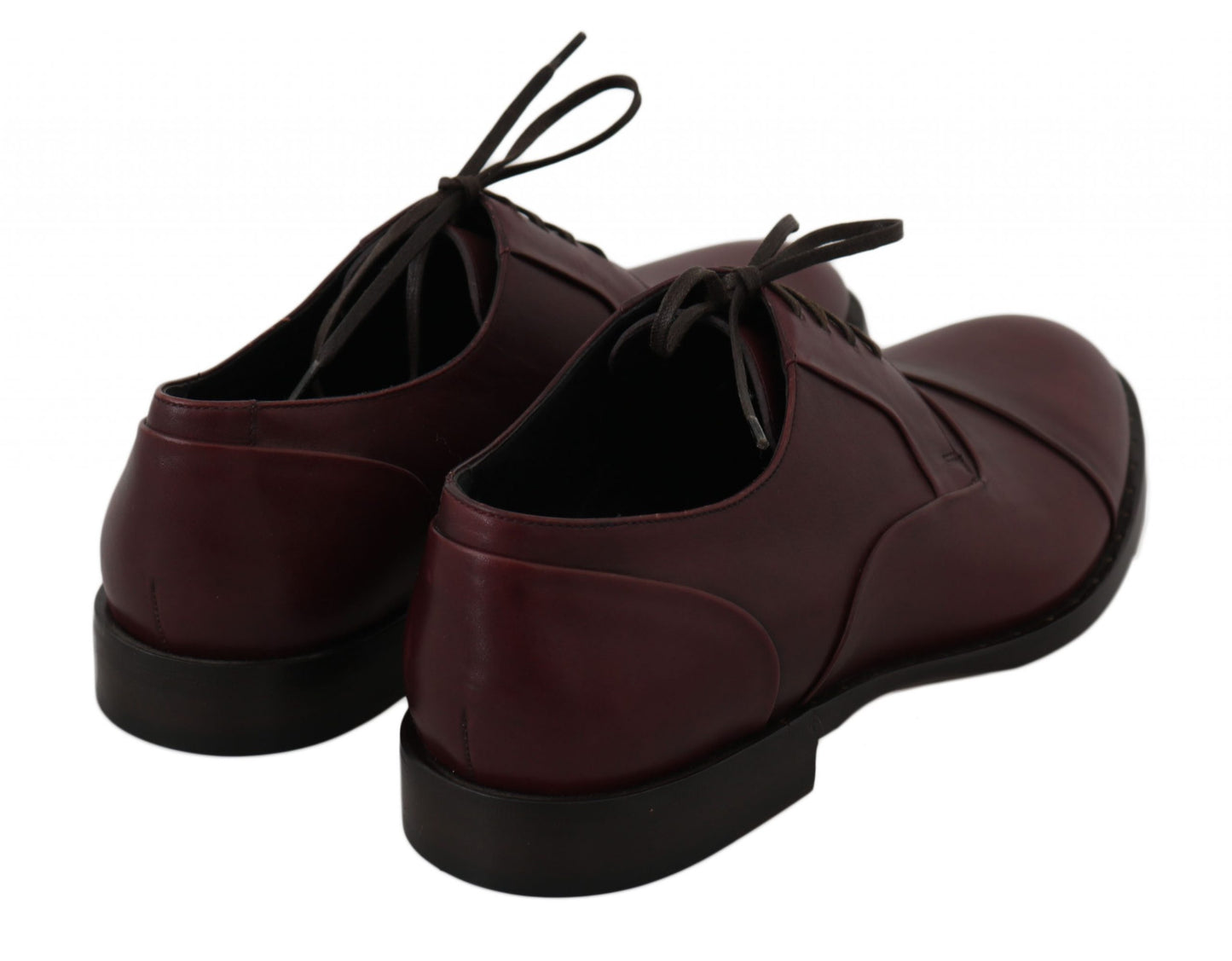 Chaussures richelieu formelles en cuir bordeaux Dolce & Gabbana