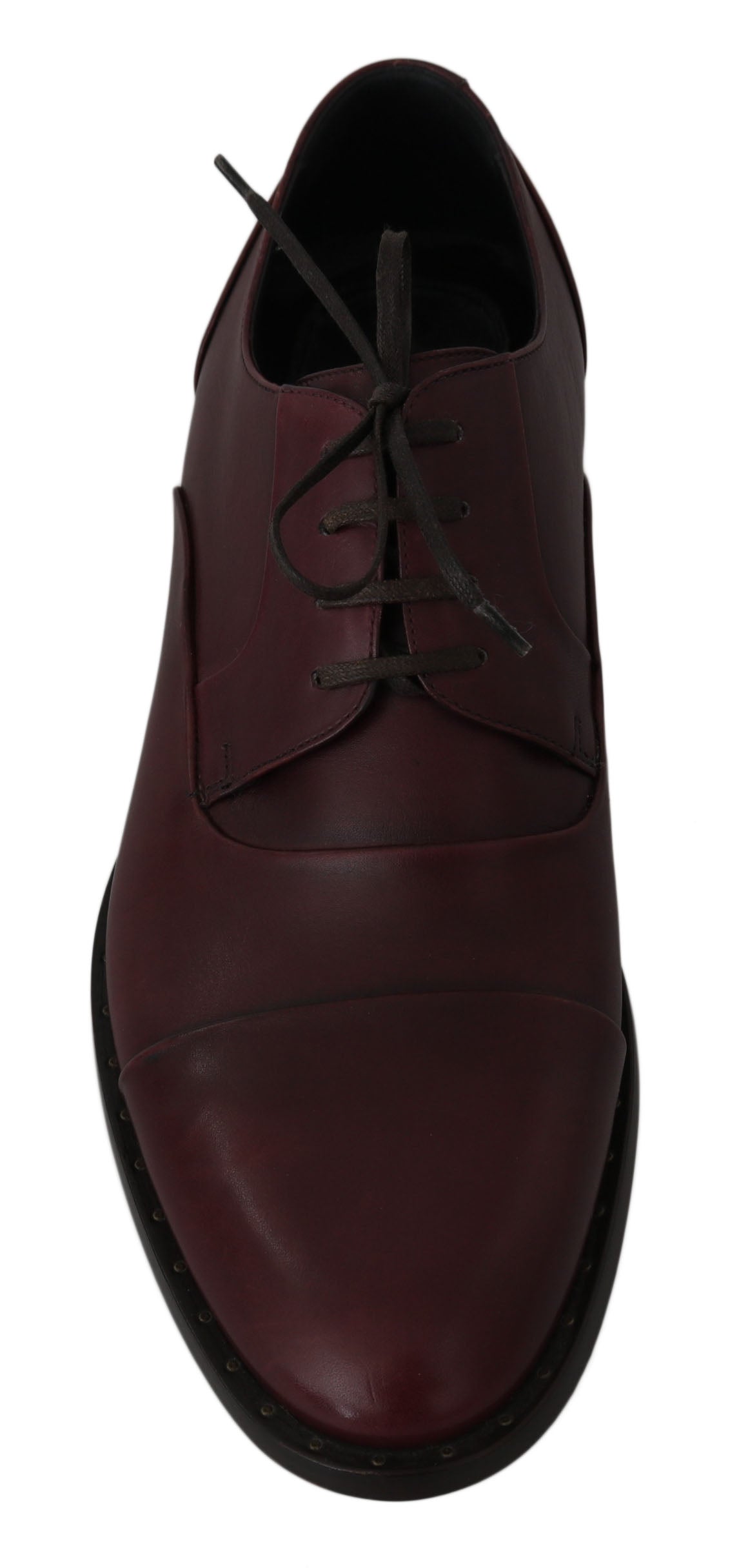 Chaussures richelieu formelles en cuir bordeaux Dolce & Gabbana