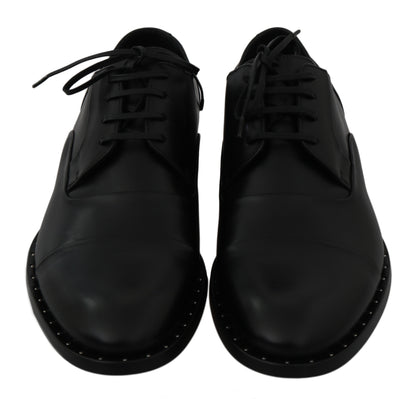 Chaussures Richelieu habillées en cuir noir Dolce & Gabbana
