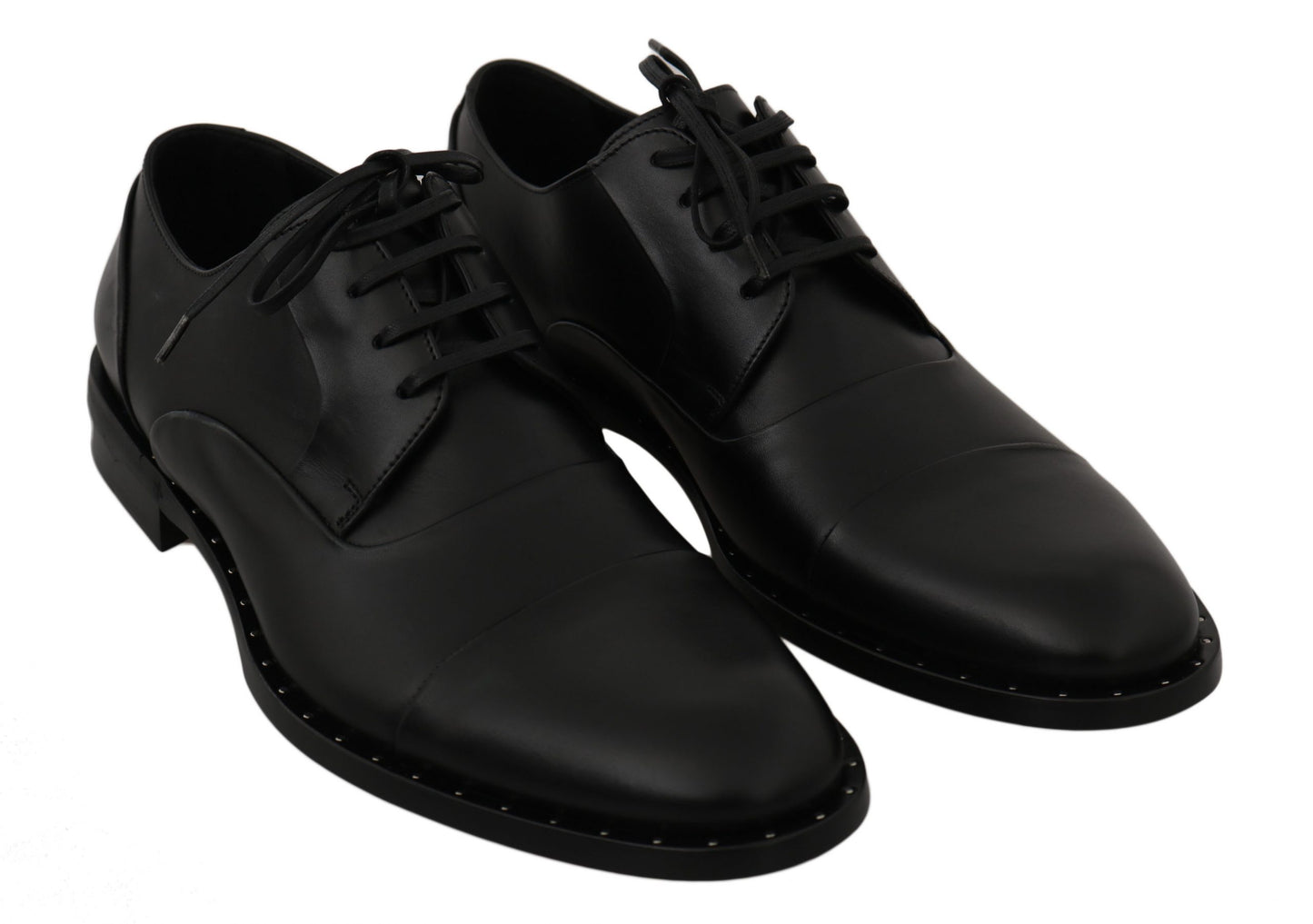 Chaussures Richelieu habillées en cuir noir Dolce & Gabbana