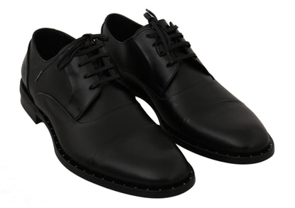 Chaussures Richelieu habillées en cuir noir Dolce & Gabbana