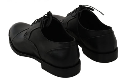 Chaussures Richelieu habillées en cuir noir Dolce & Gabbana