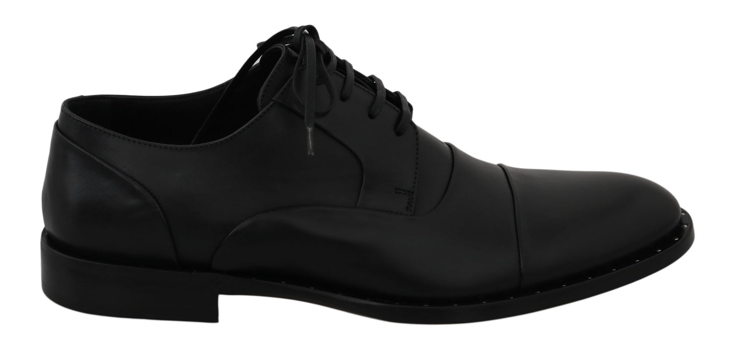 Chaussures Richelieu habillées en cuir noir Dolce & Gabbana