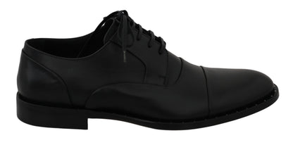 Chaussures Richelieu habillées en cuir noir Dolce & Gabbana