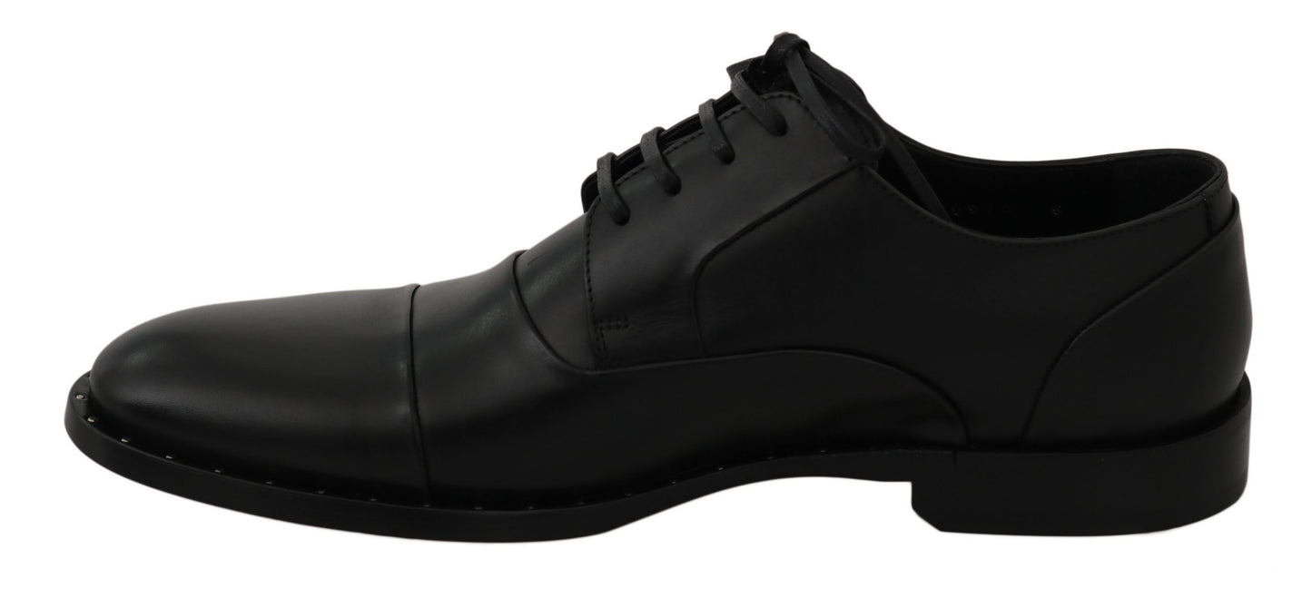 Chaussures Richelieu habillées en cuir noir Dolce & Gabbana