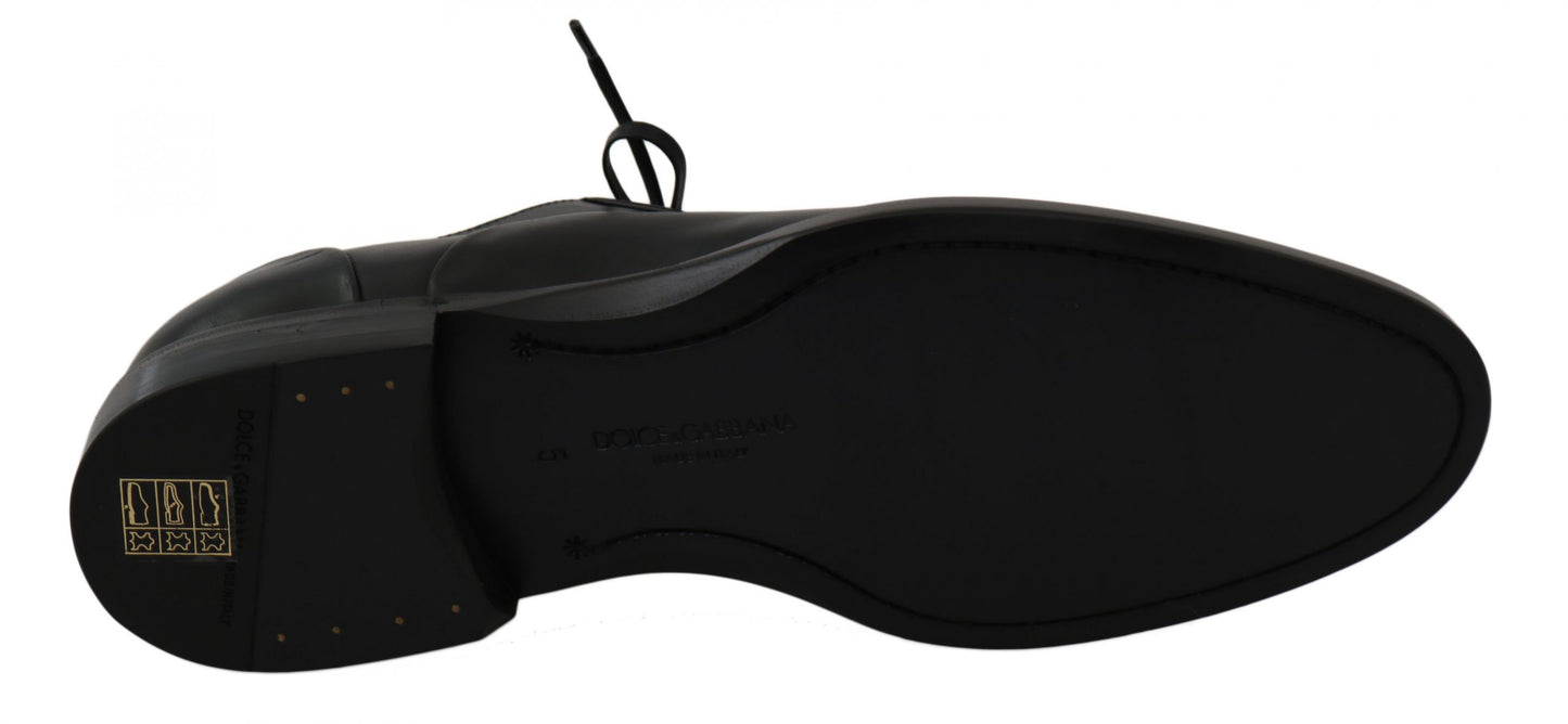 Chaussures Richelieu habillées en cuir noir Dolce & Gabbana