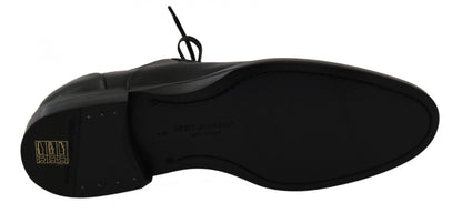 Chaussures Richelieu habillées en cuir noir Dolce & Gabbana