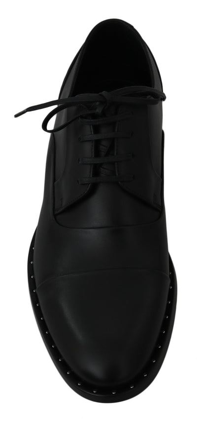 Chaussures Richelieu habillées en cuir noir Dolce & Gabbana