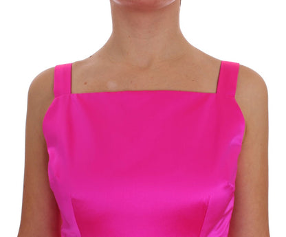 Robe de soirée longue fourreau en soie rose Dolce & Gabbana