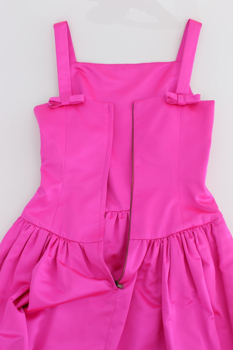 Robe de soirée longue fourreau en soie rose Dolce & Gabbana