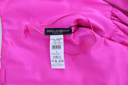 Robe de soirée longue fourreau en soie rose Dolce & Gabbana
