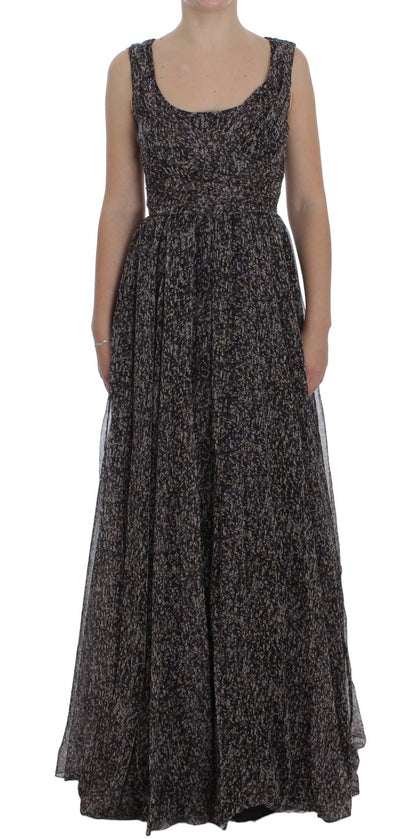 Robe longue Dolce & Gabbana en soie noire