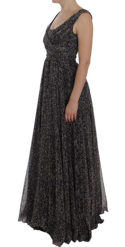Robe longue Dolce & Gabbana en soie noire